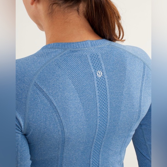 ✨Lululemon Athletica Run: Swiftly Tech Long Sleeve Limitless Blue Size 10 - Picture 5 of 16